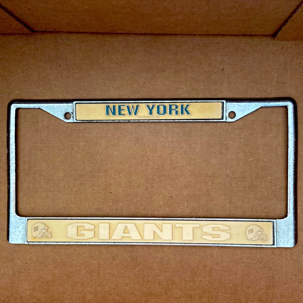 NFL New York Giants Metal License Plate Cover
